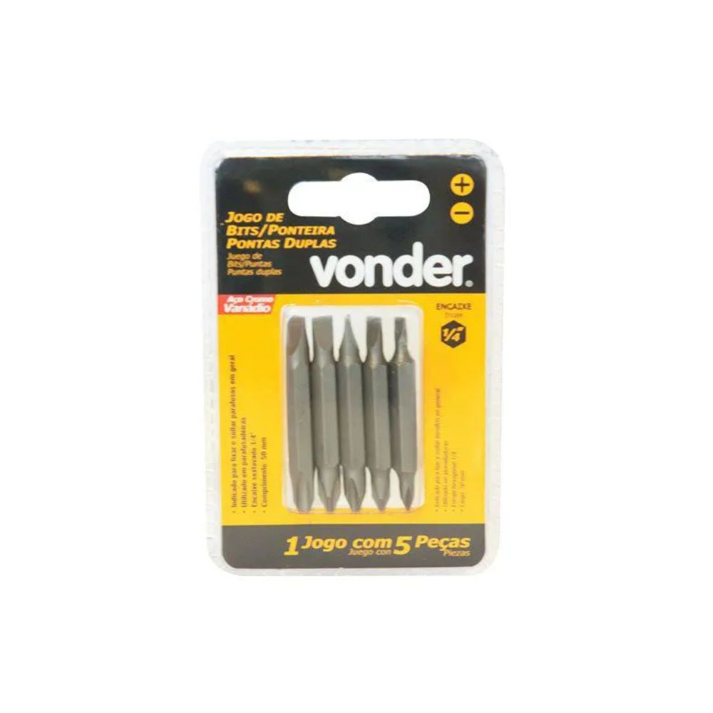 Jogo Bits/Ponteiras Dupla 5Pcs Vonder