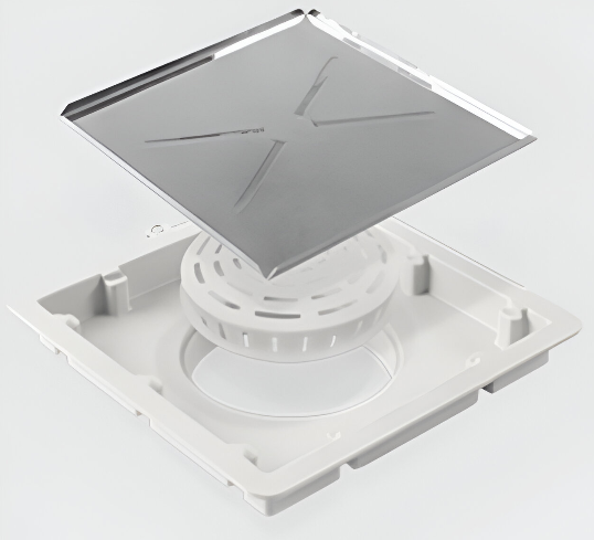 Ralo Lgmais Quadrado Oculto Inox 18X18