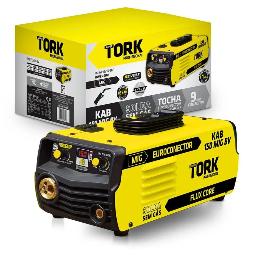 Máquina De Solda Inversora Mig Sem Gás Kab 150A Im-6150/1K Bivolt Tork
