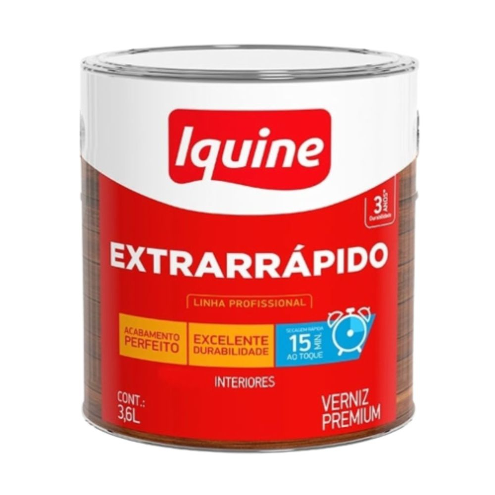 Verniz Extrarrápido Incolor 0.9L Iquine