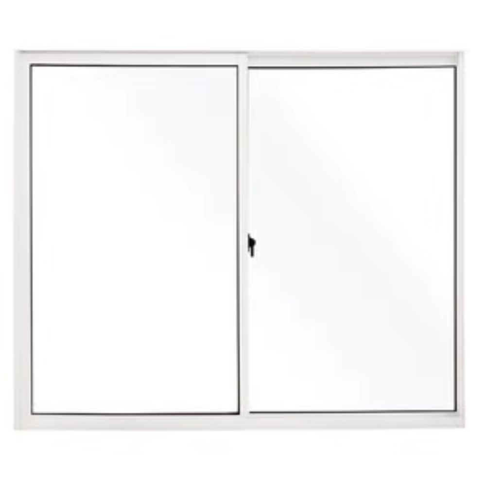 Janela De Correr 0,80X1,00 Alumínio Branco 2 Folhas Vidro Liso Quality