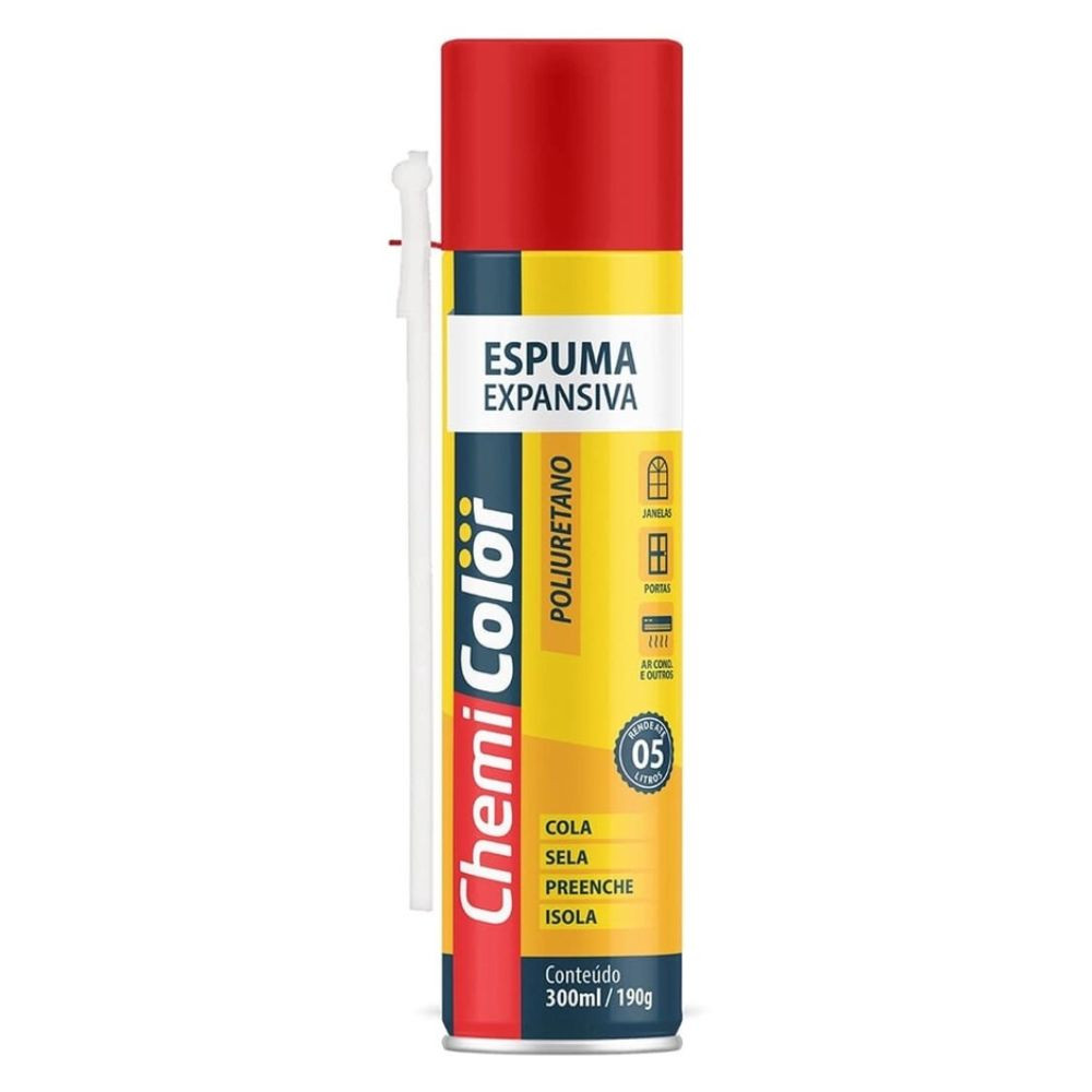 Espuma Expansiva Pu Poliuretano 300Ml/190G Chemicolor
