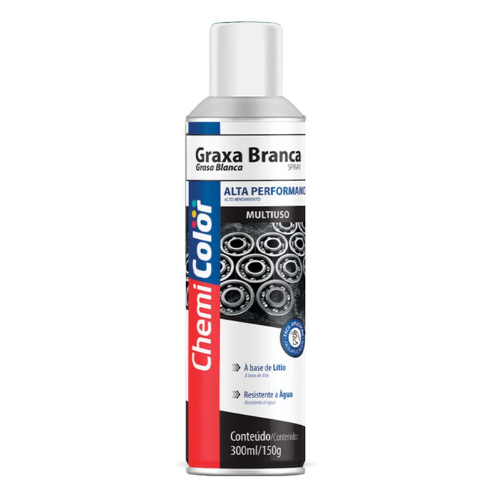 Graxa Spray 300Ml/150G Lítio Branco Chemicolor