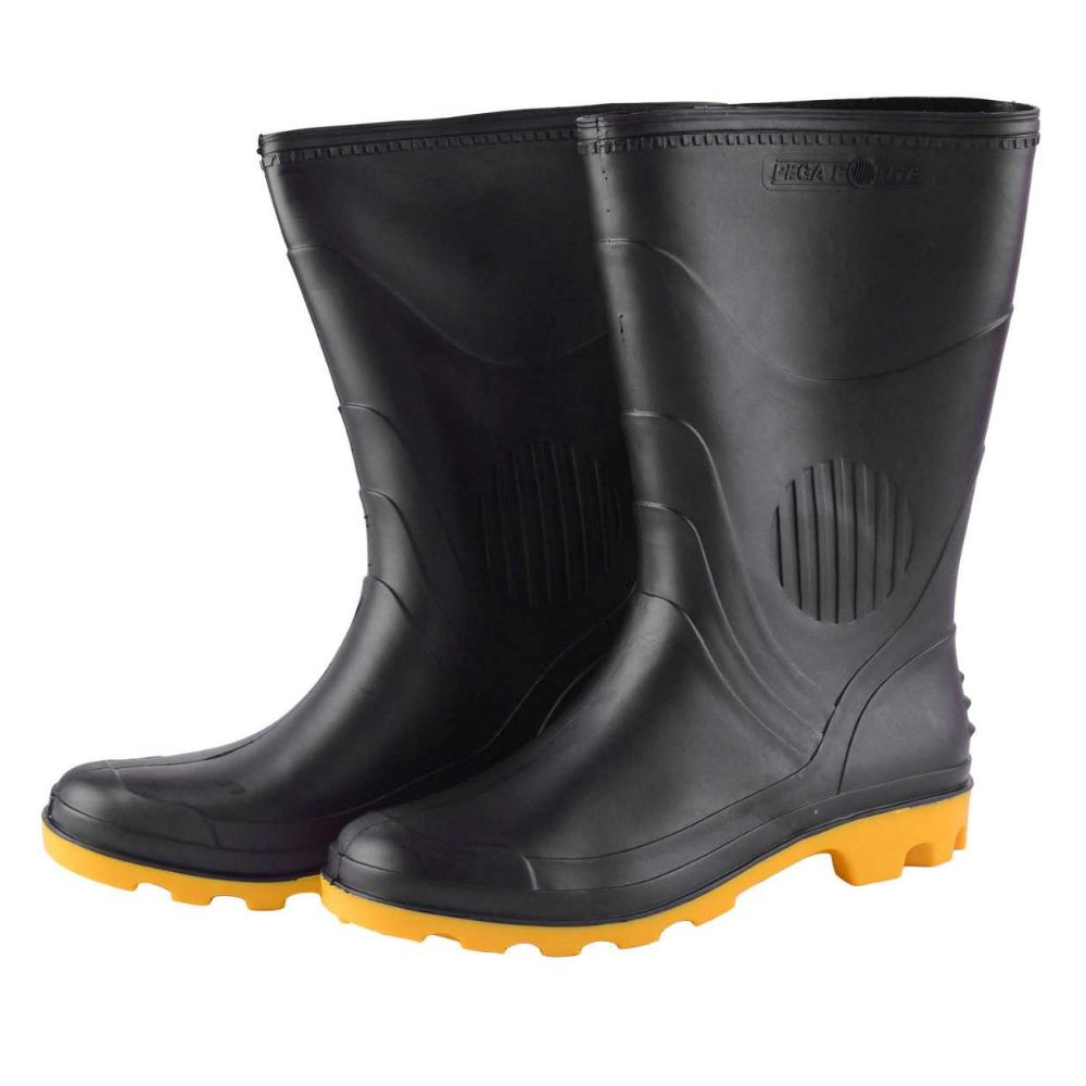 Bota Pvc N41 Cano Curto Am/Pt Pega Forte