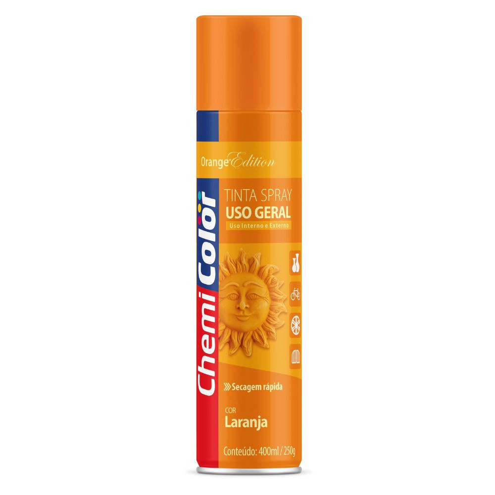 Tinta Spray Uso Geral Laranja 400Ml Chemicolor