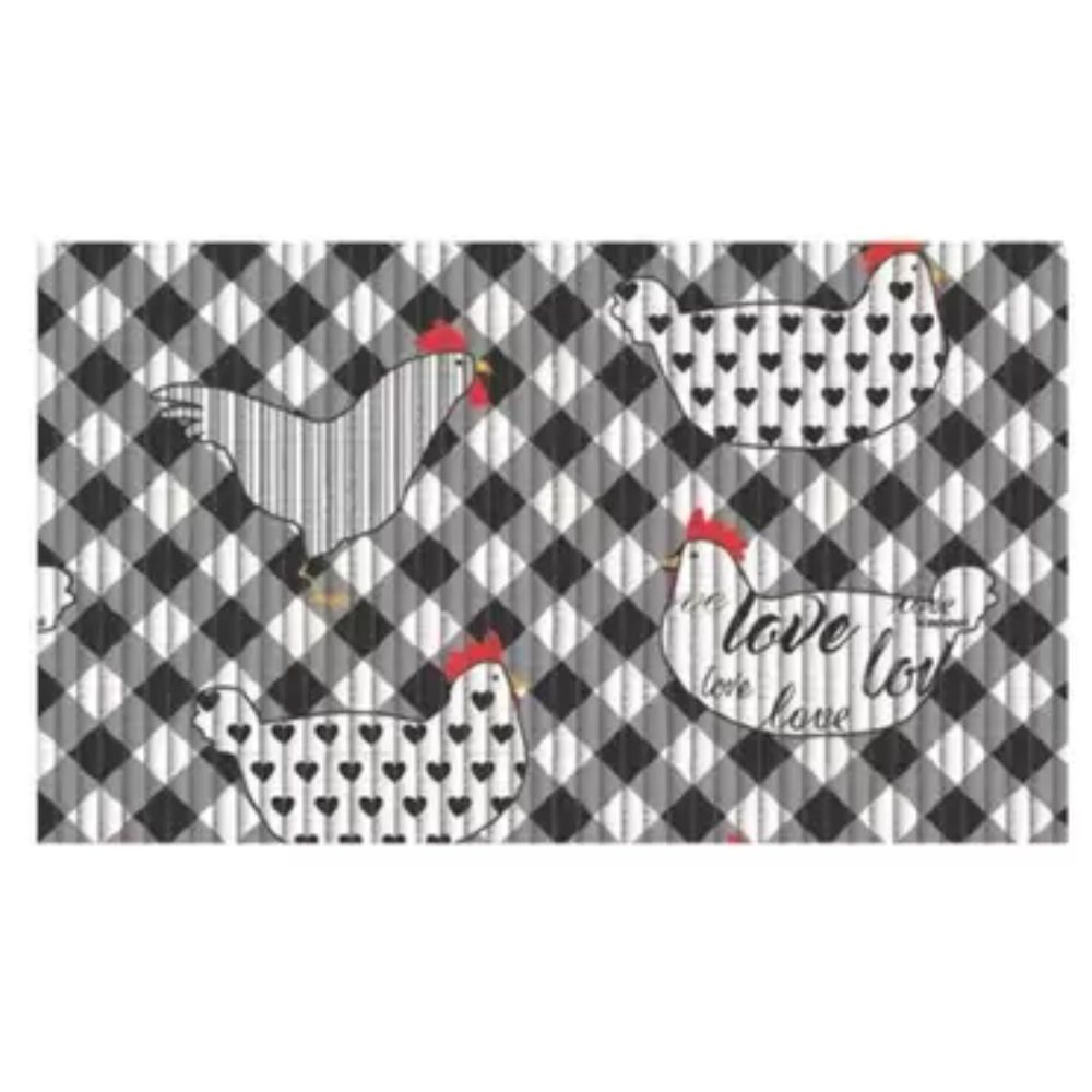 Tapete Tropical Galinha Love 43Cm X 65Cm – Kapazi