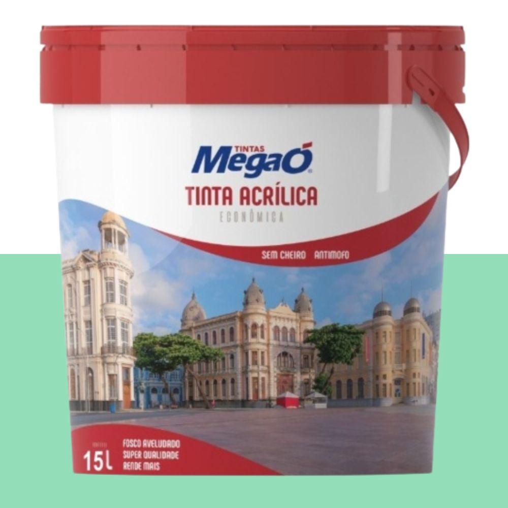 Tinta Econômica Acrílica Verde Piscina 15L - Megaó