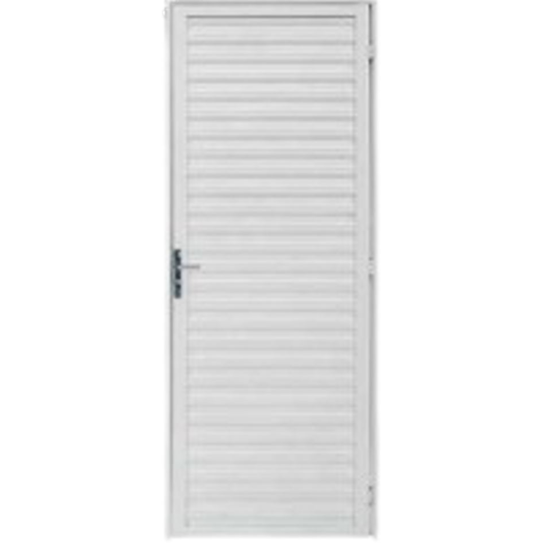 Porta Quality Veneziana 210X60 Home Direita Branco