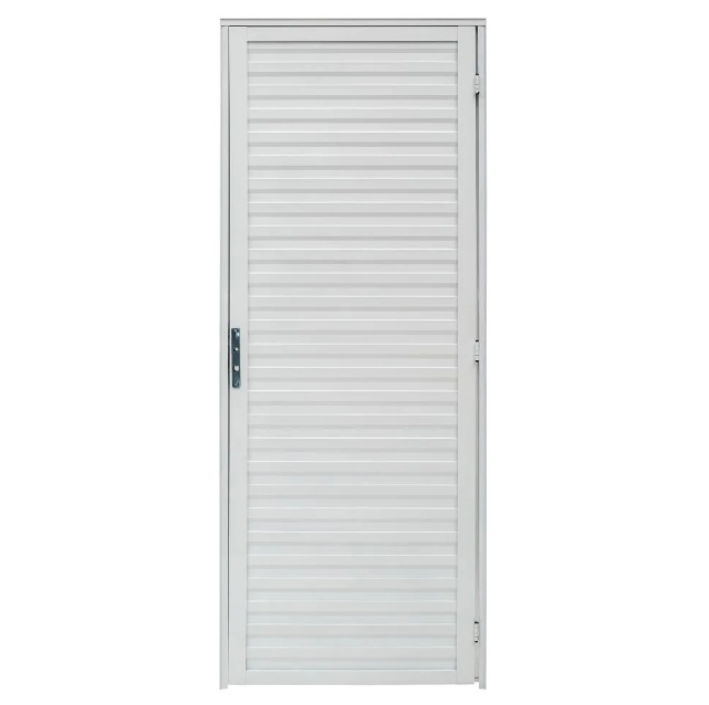 Porta Quality Veneziana 210X70 Home Esquerda Branca