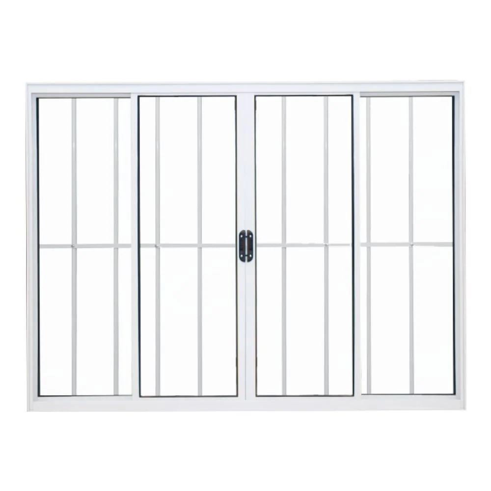 JANELA QUALITY 1X1.50 HOME 4 FOLHAS GRADE VIDRO LISO BRANCA