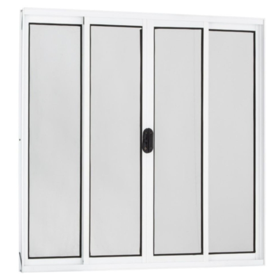 Janela Topmix Quadri 1X2.0 4 Folhas Vidro Liso Branco 