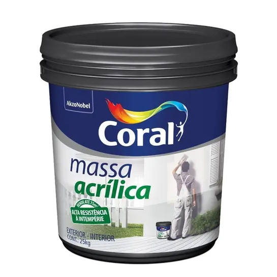 Massa Coral Acrílica Balde 25Kg