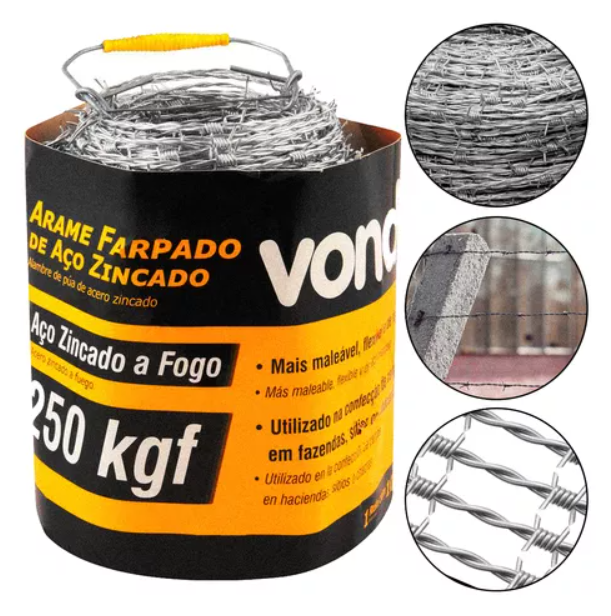 Arame Vonder Farpado 250 Kgf 250M