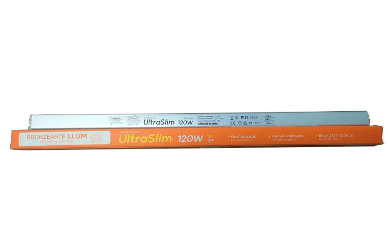 Fonte Llum Ultra Slim 120W 12V10A Bivolt