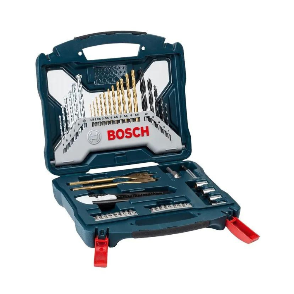 Kit Ferramentas De Pontas E Brocas X-Line Com Maleta E 50 Peças Em Titanium - Bosch