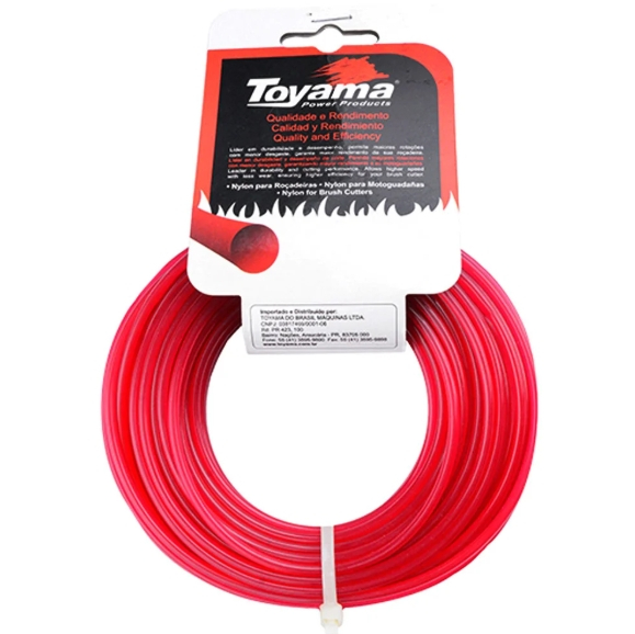 Fio Toyama Nylon Quadrado 2,65Mm X 15M