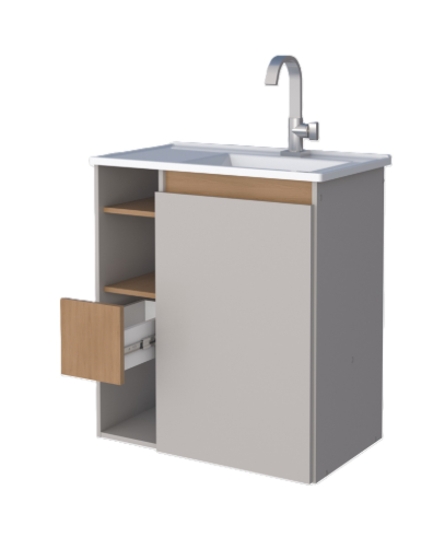 Gabinete Cozimax Lotus Sem Espelho Nude