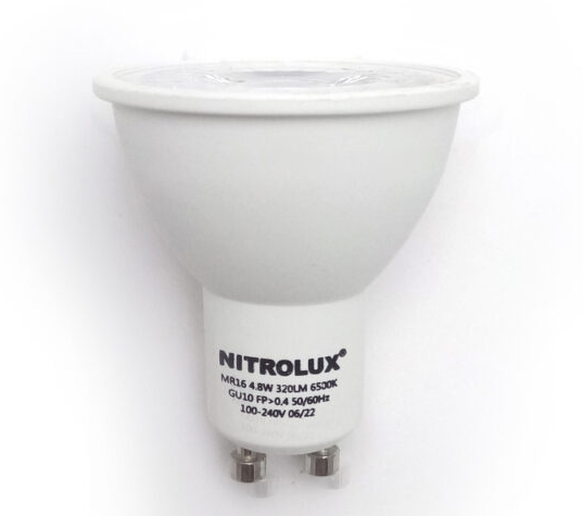Lâmpada Nitrolux Led Mr16 Gu10 4.8W 6500K