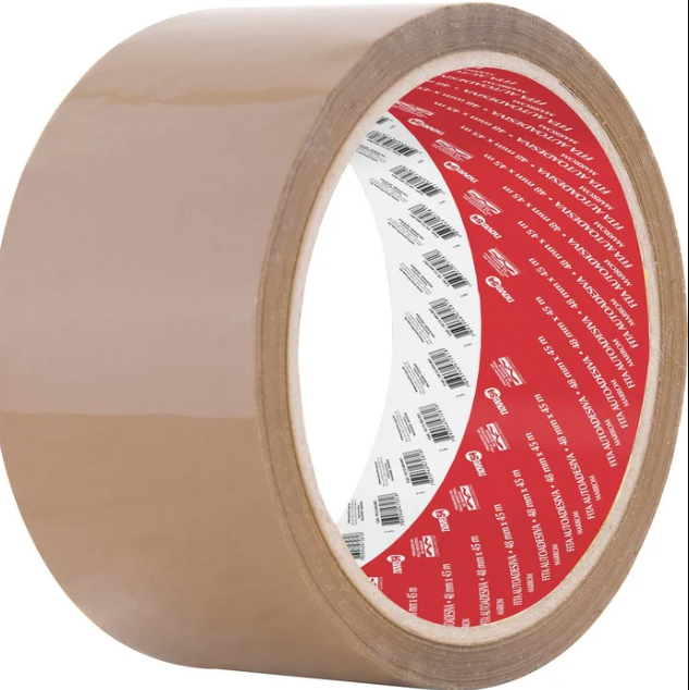 Fita Auto Adesiva Marrom Nove54 48X45M