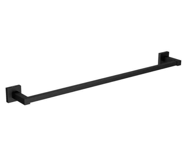 Porta Toalha Deca Quadratta 60Cm Preto Fosco 2040 