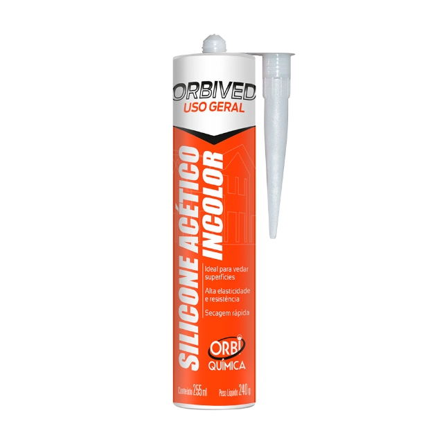 Silicone Orbi Orbived Uso Geral Acético 240G Incolor
