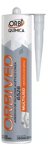 Silicone Orbi Orbiveb Uso Geral Acetíco Cinza 240G 
