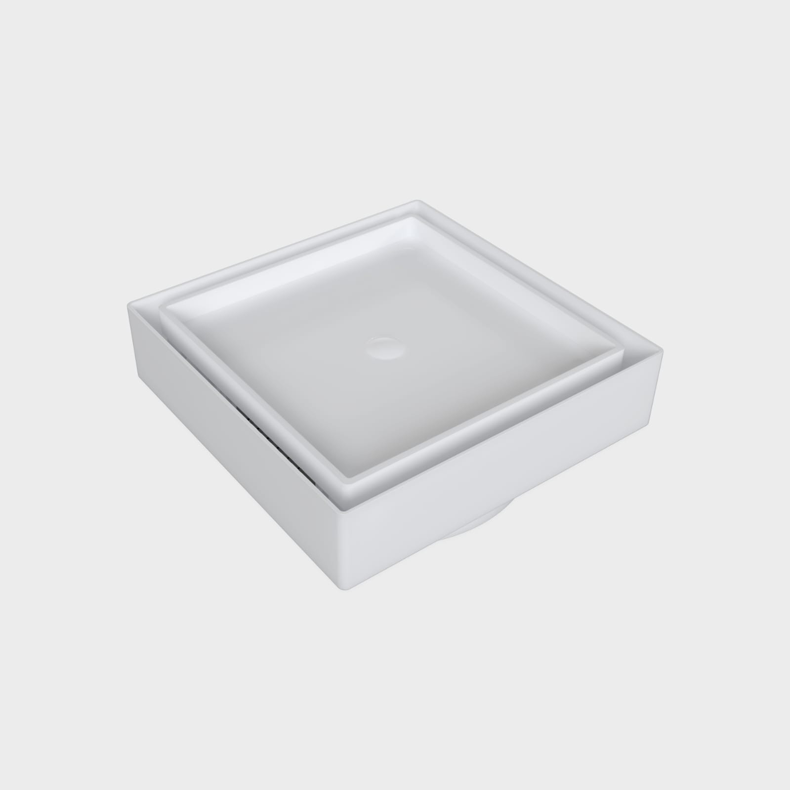 Ralo Lgmais Plástico Oculto Branco 10X10