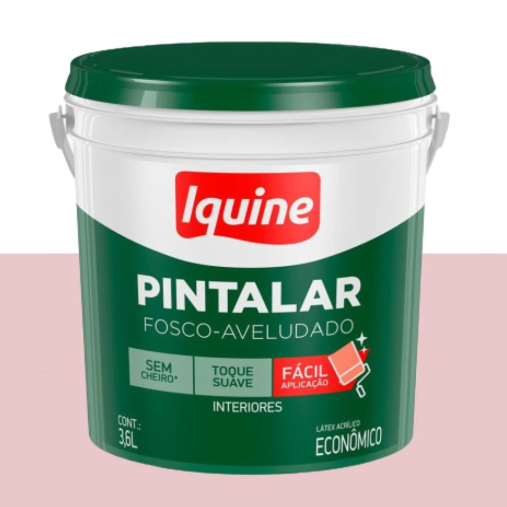 Tinta Pintalar Fosco Rosa Pétala 3.6L Iquine