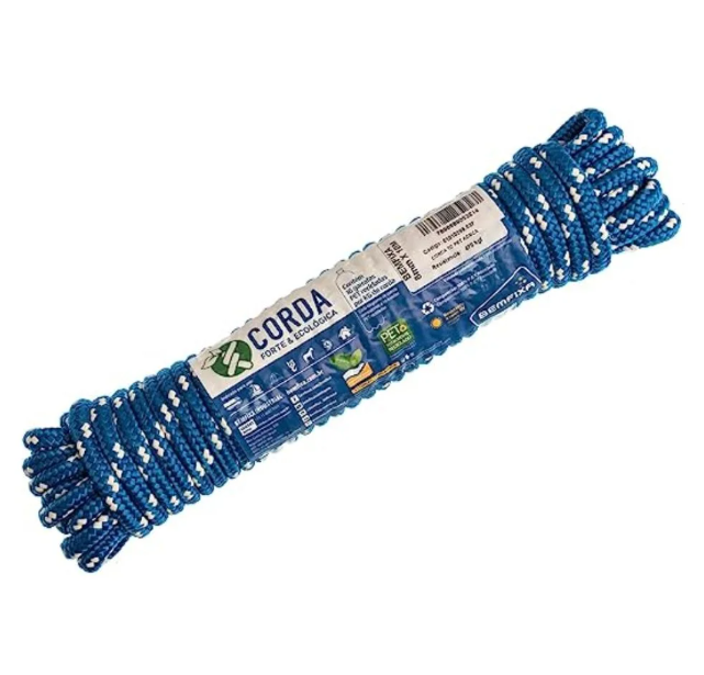 Corda Bemfixa 08Mmx20M Azul Meada 