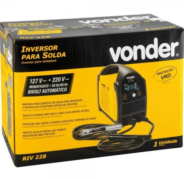 Inversor Vonder Para Solda Digital Rv228 Bivolt