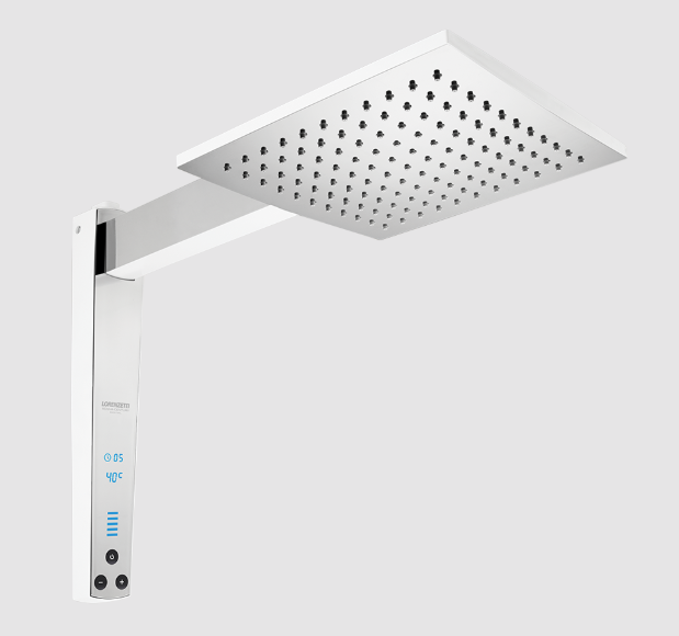 Ducha Lorenzetti  Acqua Century Digital Branco Cromado 6800W 