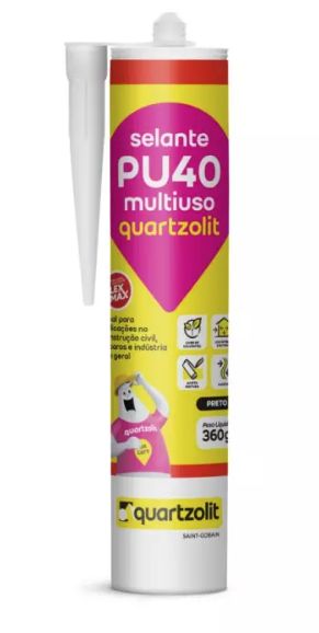 Selante Quartzolit Multiuso Preto Pu40 