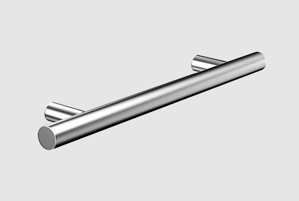 Puxador Soprano Dísia Redondo 256Mm Inox Níquel Escovado 