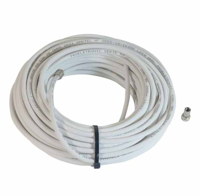 Conjunto Proeletronic Cabo Coxial 15M