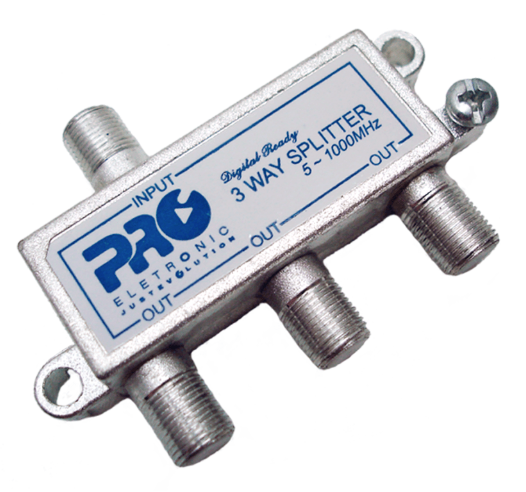 Divisor Proeletronic 1 3 130Db Catv 1Ghz
