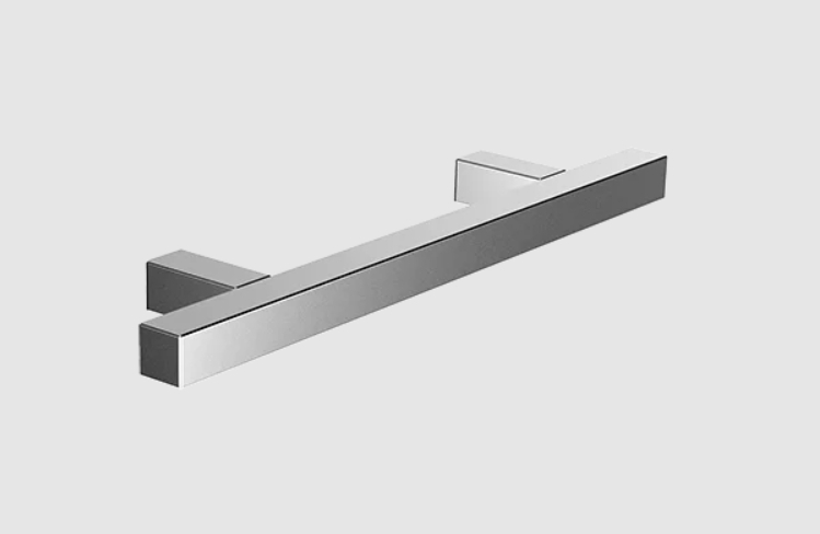 Puxador Soprano Biata Quadrado 96Mm Inox Níquel Escovado