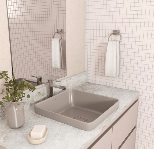 Cuba Deca Sobrepor Quadrada 400mm Barbante | Veneza Construção