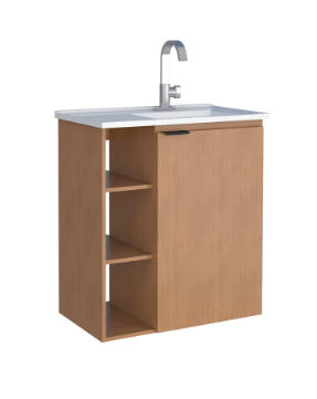 Gabinete Cozimax Mad Hortência Jequitiba Sem Espelho 60Cm