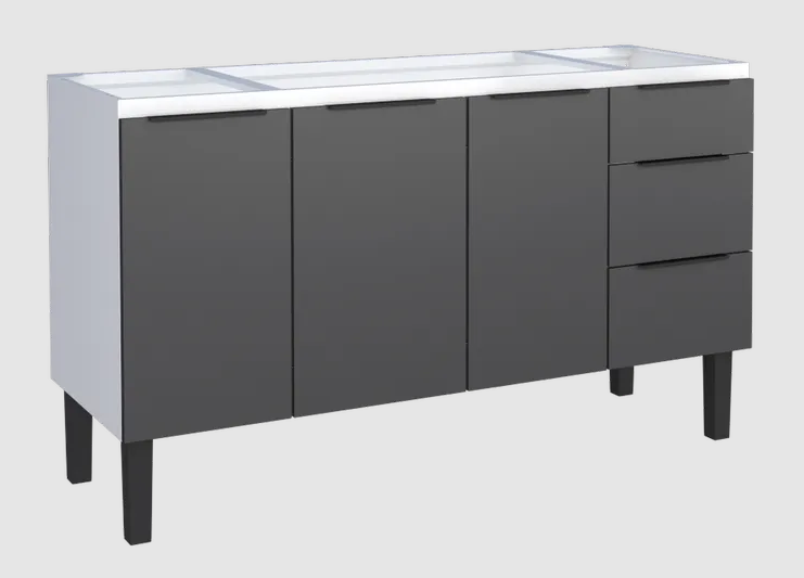 Armário Cozimax Aço Júpiter 1445Mm Preto