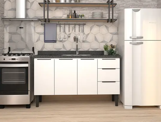 Armário Cozimax Aço Júpiter 1445Mm Branco