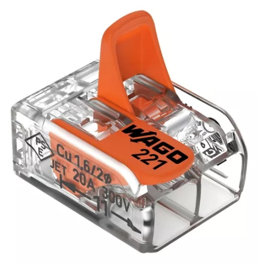 Conector Wago Emenda 2P Kit Com 6 Peças 221-412