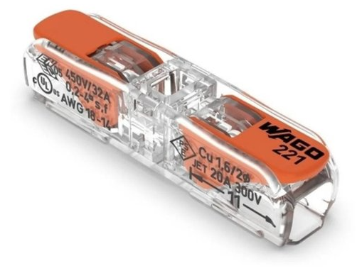 Conector Wago Emenda 2P Kit/2 221-2411
