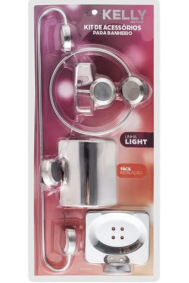 Kit Kelly Light 5 Peças Cromado 2704 