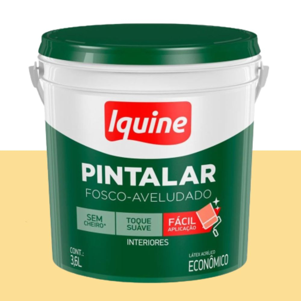 Tinta Pintalar Fosco Amarelo Canário 3.6L Iquine