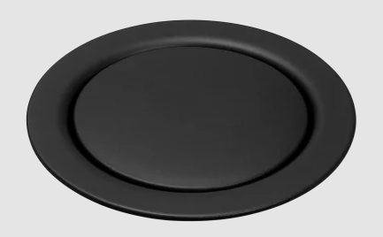 Grelha Redonda Fechamento Pressão Inox Preta Matte Meber 10X10 304