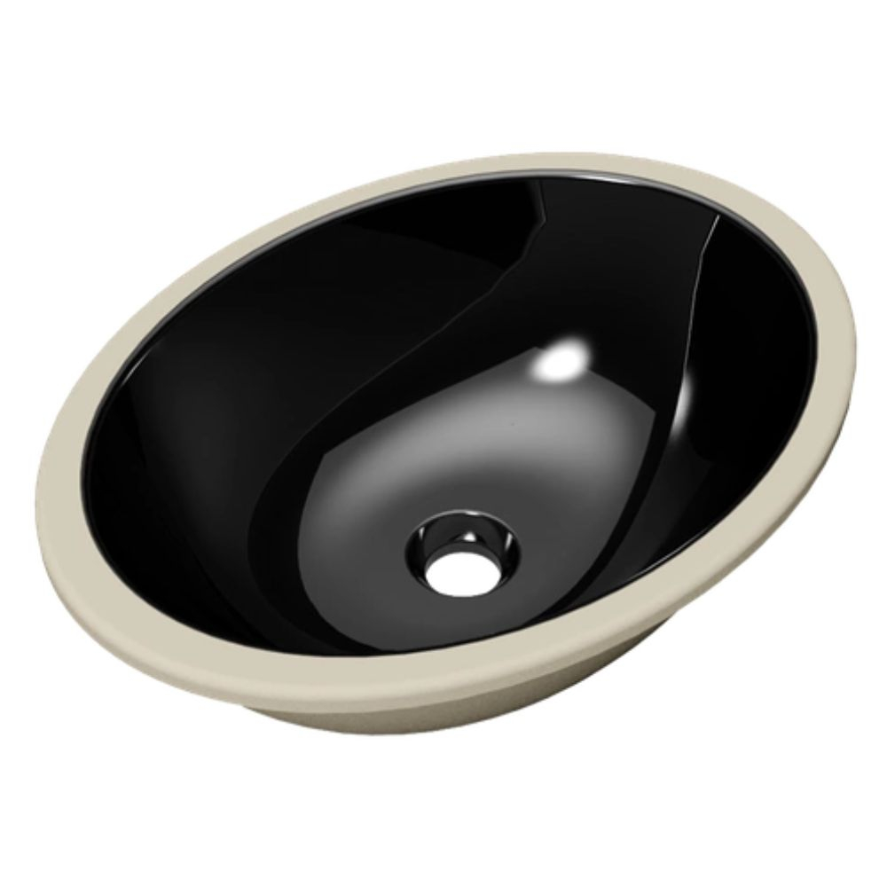 Cuba De Embutir Oval 390X300 Preta Celite