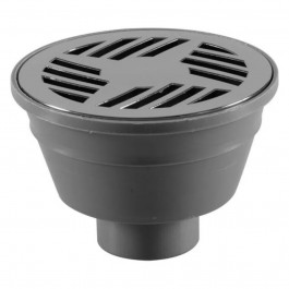 Ralo Sifonado Com Grelha Circular Cinza Astra