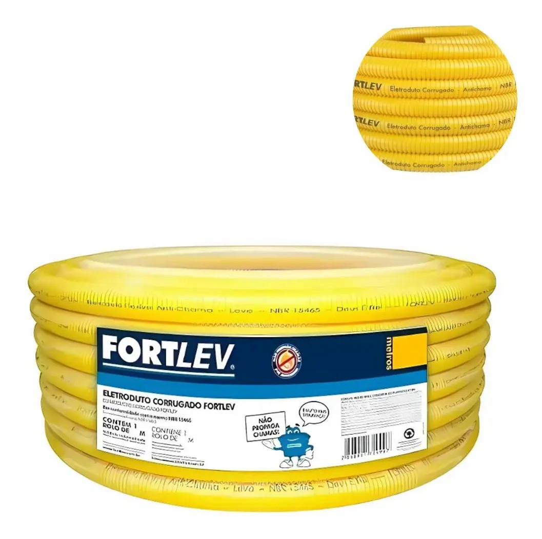 ELETRODUTO FORTLEV CORRUGADO 25MM 50M