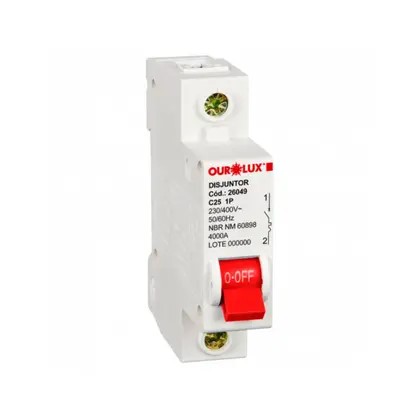 DISJUNTOR OUROLUX MONOPOLAR 25A 4KA